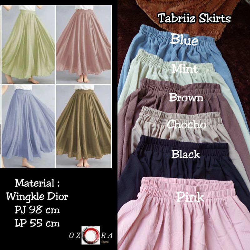 ROK WINGKLE DIOR | ROK BAHAN JATUH | TABRIIZ SKIRT