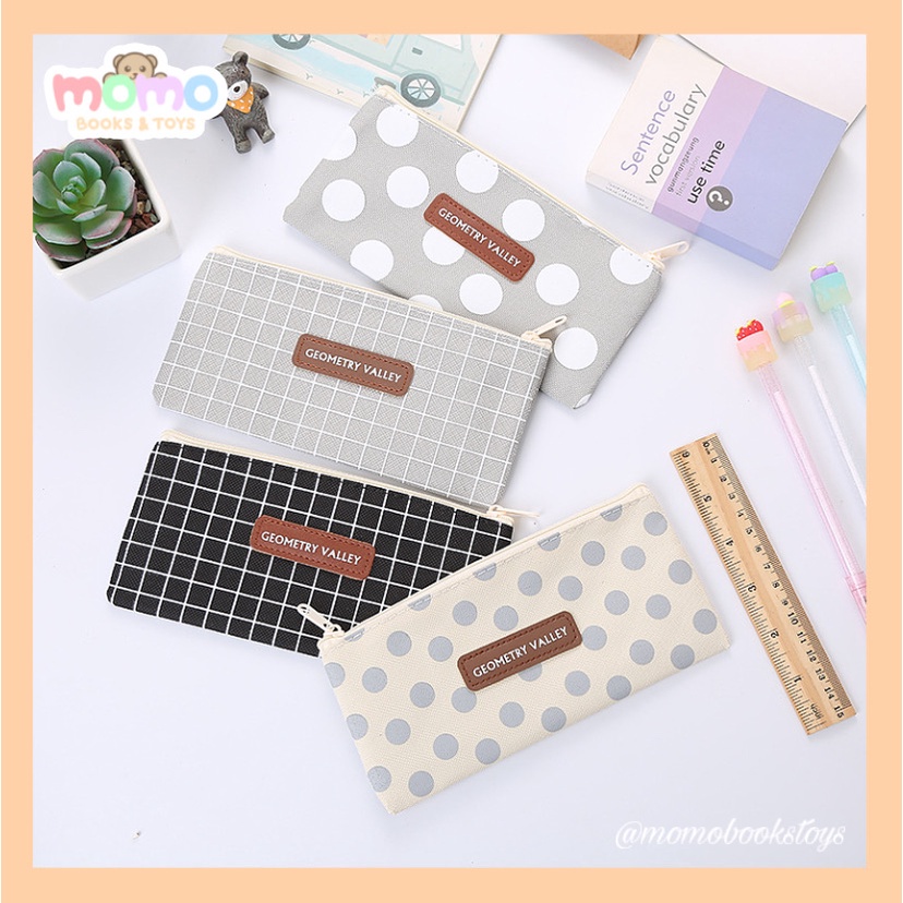 

[MOMO] Kotak Pensil Geometry Valley | Pencil Case Cute Stationary Tempat Alat Tulis Lucu Aesthetic