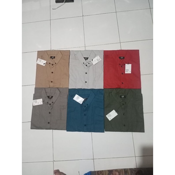 KEMEJA PENDEK PRIA H&M IMPORT ORIGINAL