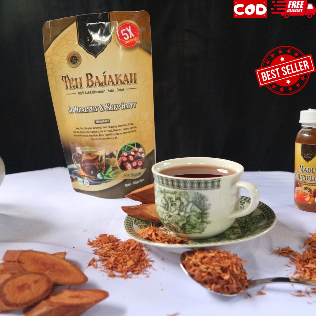 TEH BAJAKAH Premium asli Kalimantan FREE MADU MURNI 100% HALAL