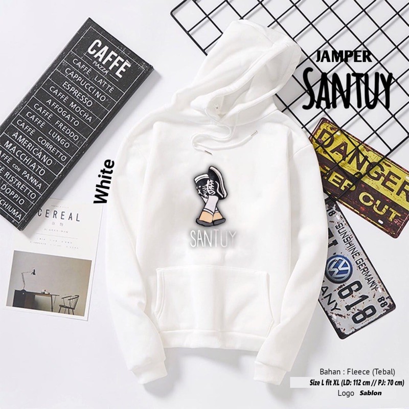 HOODIE COWOK SANTUY // HOODIE CEWEK SANTUY // JAMPER SANTUY SABLON
