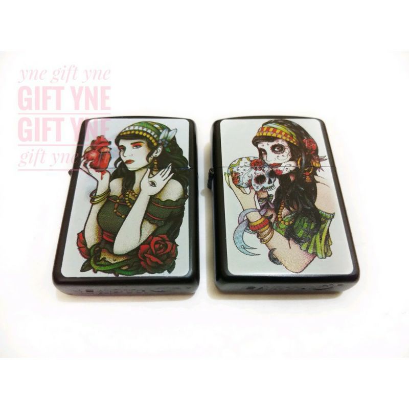 Korek Api Minyak Zippo Motif Wanita Murah BISA COD