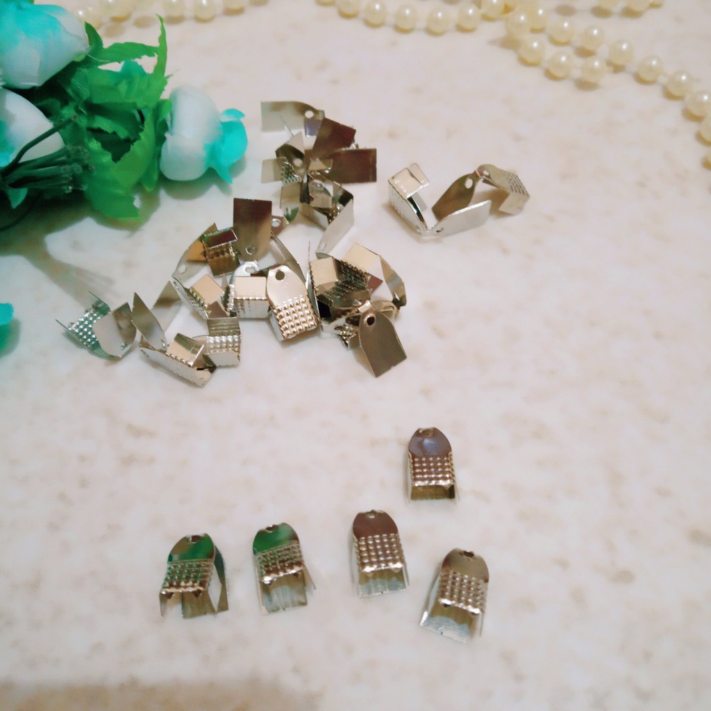 klep bulu penjepit benang silver