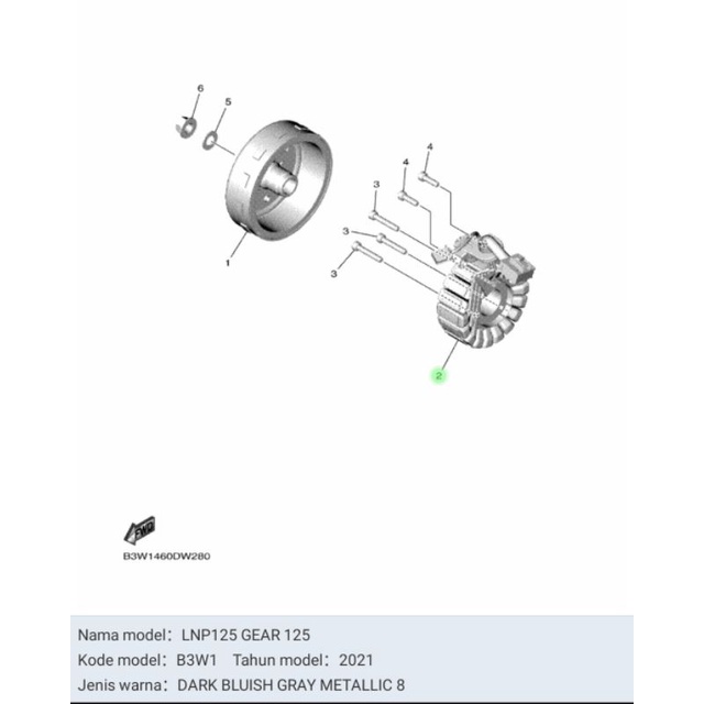 SPOOL SPUL SPOL MIO GEAR ASLI ORI YAMAHA B5D H1410 10