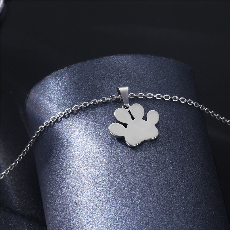 Trendi lucu anjing paw kalung fashion sederhana anjing paw liontin klavikula kalung ornamen