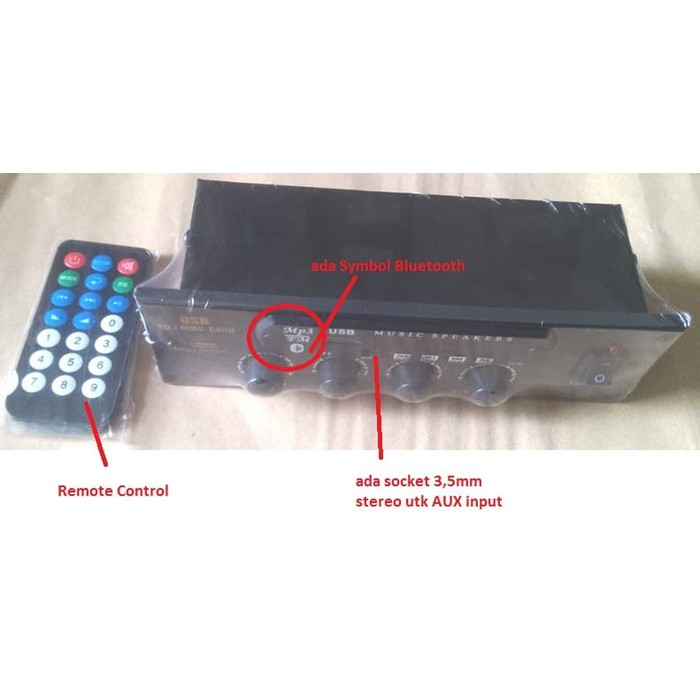 Rakitan Amplifier Tape Mobil Stereo dgn  USB MP3 FM Bluetooth Player