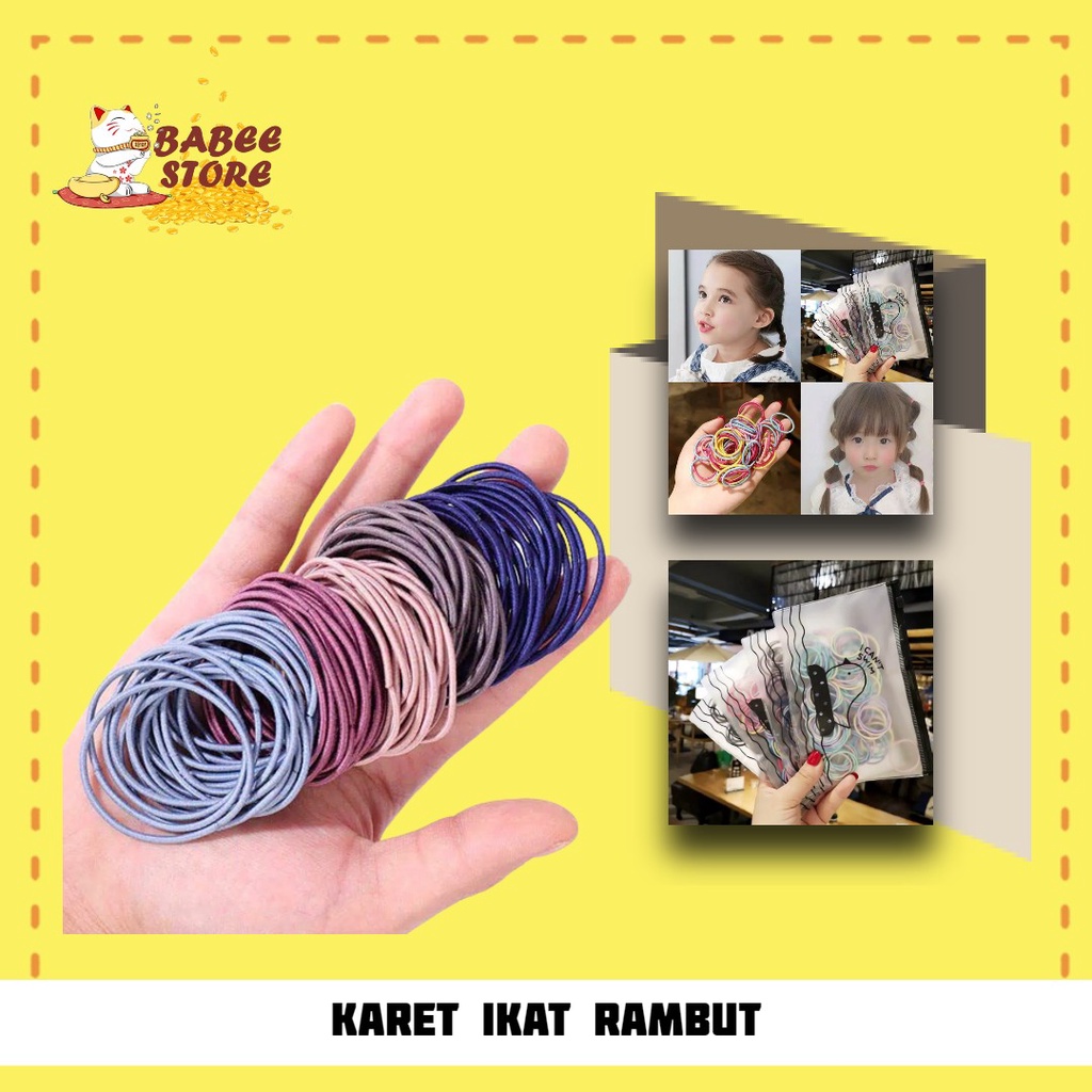 KARET GELANG IKAT RAMBUT WANITA / KARET GELANG RAMBUT KOREA ELASTIS / HAIRBAND MURAH (HARGA 1 PCS)