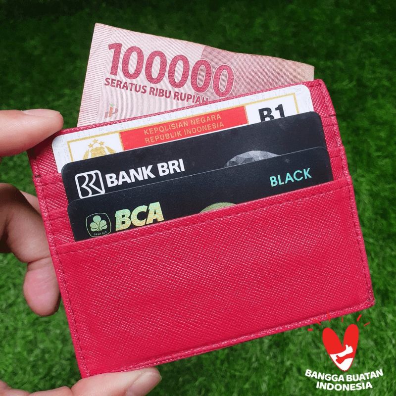 Dompet Kartu Mini 6 Slot Card Holder Wallet Tempat Kartu Kredit ATM Emoney Flazz BCA
