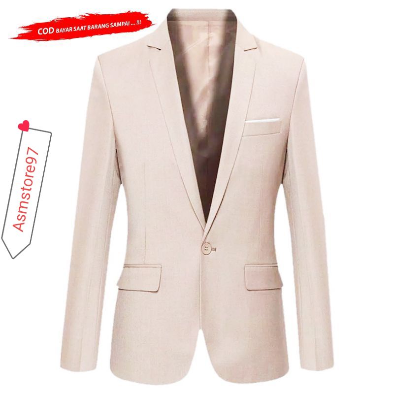 Jas pria Cream /Jas wisuda /Jas
