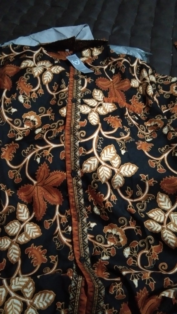 Kemeja Batik Dewasa Prada Gliter Lengan Panjang Jumbo