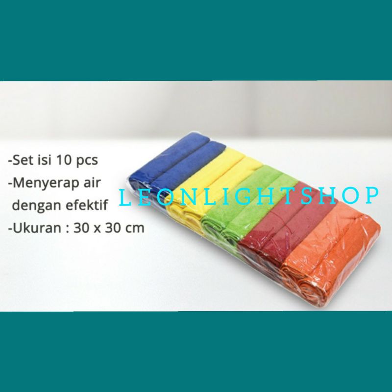 ACE KAIN LAP SET MICROFIBER 30x30 CM PROCLEAN/LAP MOTOR/LAP DAPUR/LAP MOBIL/LAP KACA