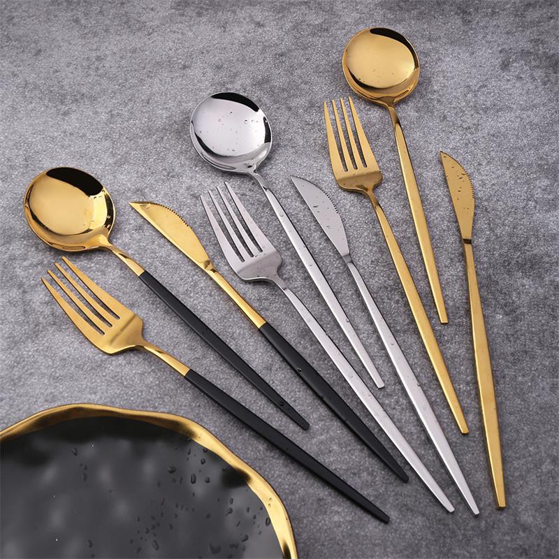 Set alat makan IRM stainless steel sendok garpu Portugis, sendok garpu