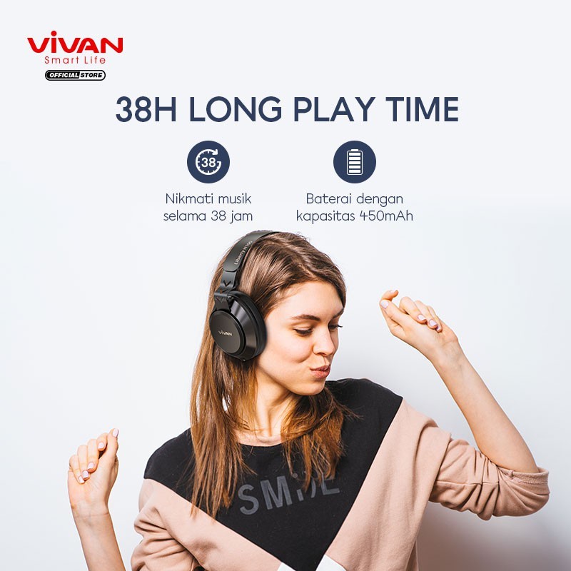 Vivan H10 Wireles Bluetooth 5,0 hifi Dual EQ Liberty Original Vivan