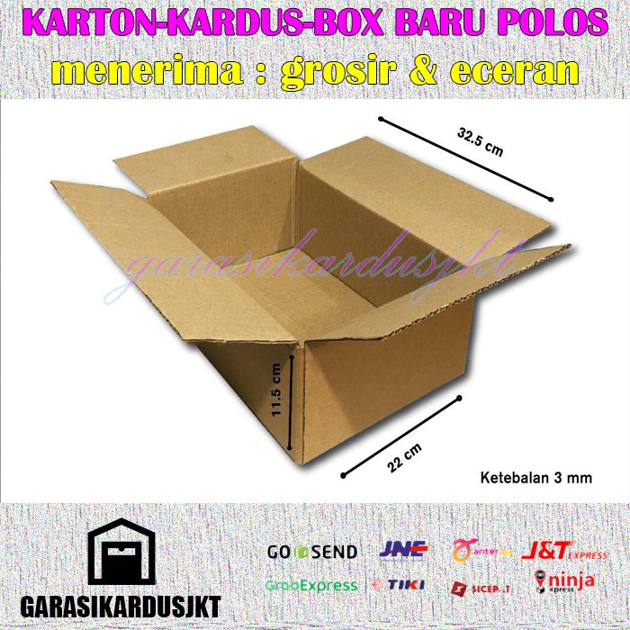 

KARDUS | BOX | KARTON PACKING ( 32.5 x 22 x 11.5 ) POLOS BARU