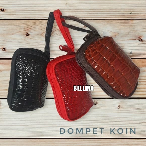 Dompet Uang Receh Bahan Kulit Murah Dompet Kulit Sintetis Mini Warna Polos Dompet Koin Polos Serbaguna