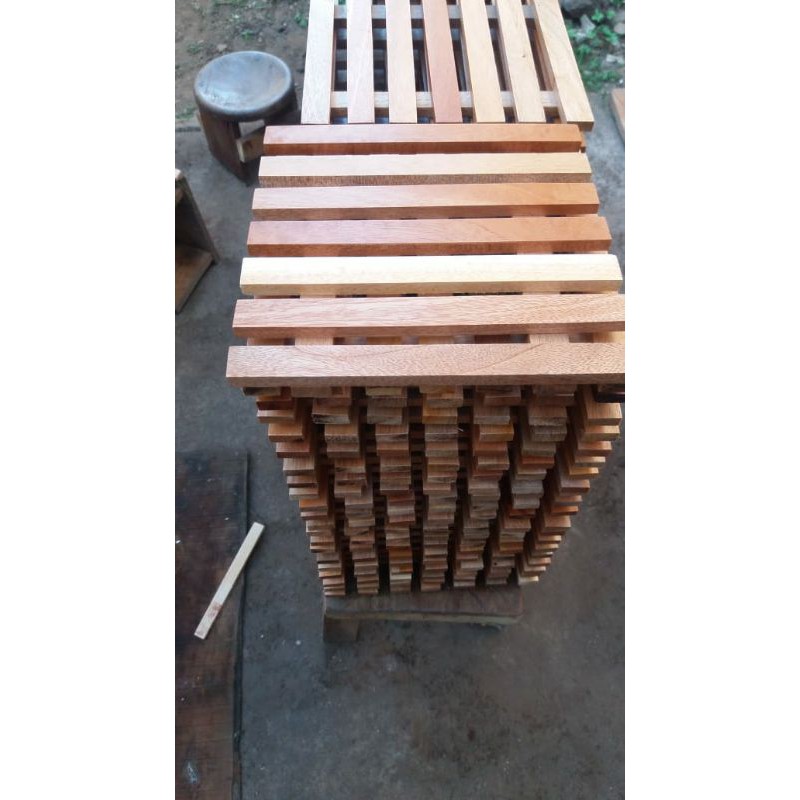 Tatakan Panci / Tatakan Piring /Tatakan Kayu Mahoni 20x20 cm / Tatakan Pot Bunga