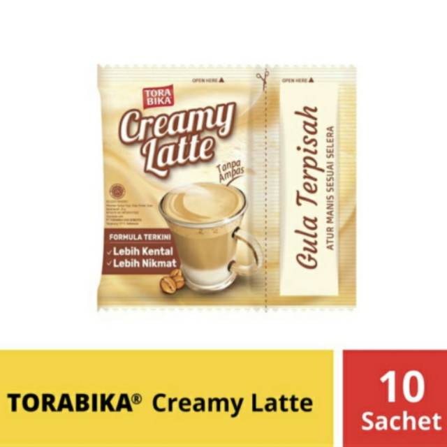 

Kopi TORABIKA Creamy Latte Sachet( 1 renceng isi 10pcs x 25gr ) / 1 pack isi 5 sachet