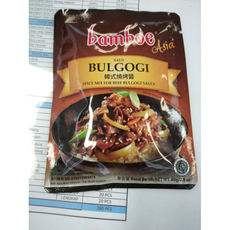 New Produk Bumbu Bamboe Asia Saus Bulgogi