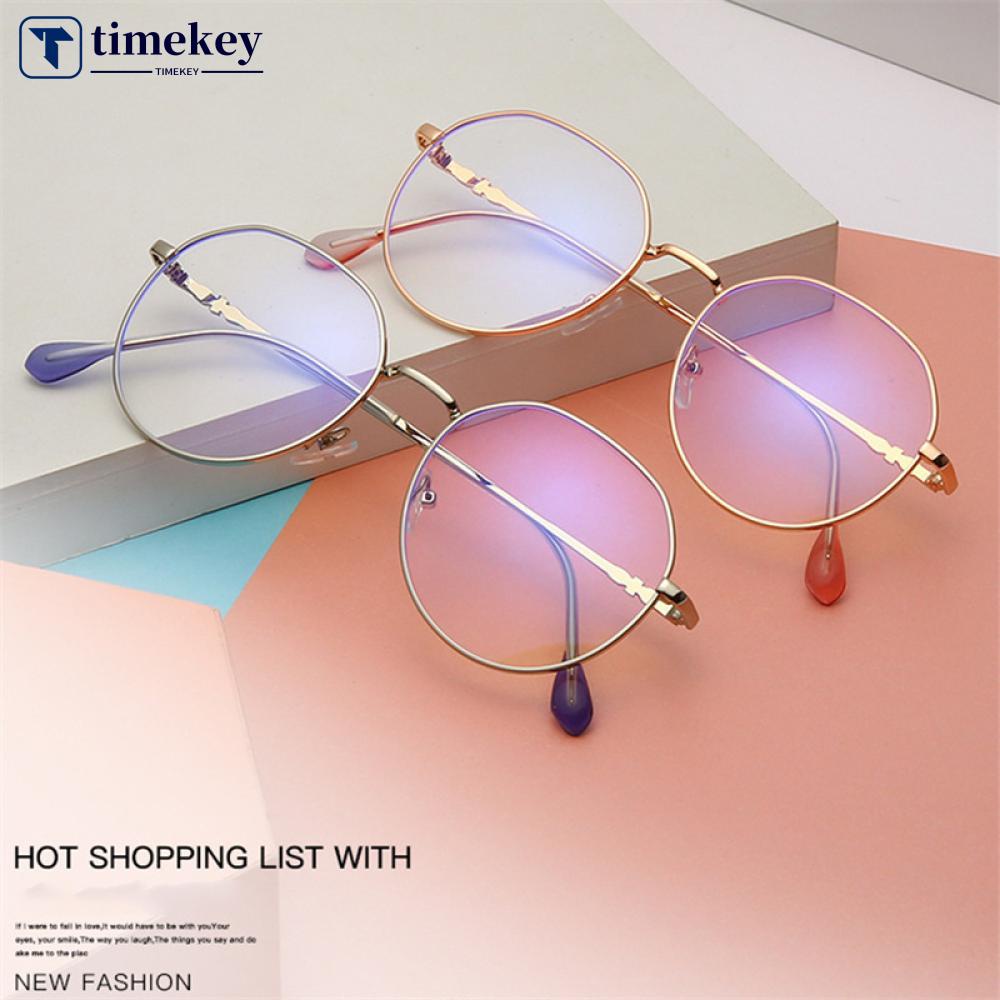 Timekey Kacamata Frame Ringan Transparan Anti Sinar Biru Untuk Wanita E4M4