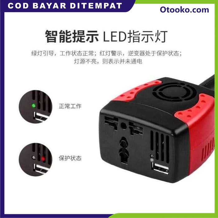 Adapter Compact Power Car Inverter 150W 220V AC DC EU Plug 5V 1 USB