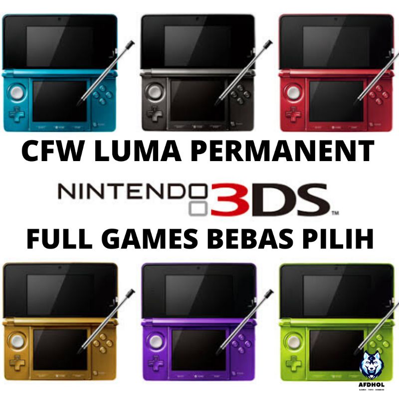 NINTENDO 3DS REGULAR CFW LUMA PERMANENT MEMORY 32GB 64GB 128GB FULL GAME NINTENDO OLD 3DS CFW LUMA + EMULATOR R4 TWILIGHT MENU NINTENDO 3DS NEW 3DS N3DS REGULAR ORIGINAL MURAH