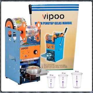 TERBARU Mesin Cup sealer vipoo V-D8/ Cup Sealer Press Gelas Plastik Minuman vipoo Sealing Machine AWET PRAKTIS