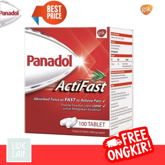 Panadol Actifast Merah 500mg 1Papan isi 10 tabs (Produk Malaysia)