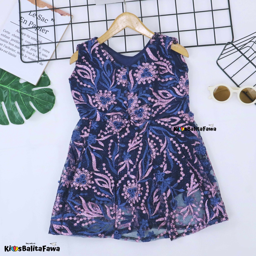 Dress Keira Uk Bayi 0-6 Bulan / Dres Brukat Kensi Anak Perempuan Gaun Pesta Kondangan Baju Baby Impo