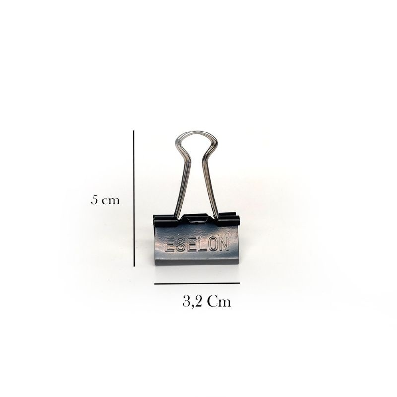 (12pcs) Binder Clips Besar No 155 Murah / 1 box Double Clip / Penjepit kertas Eselon 155