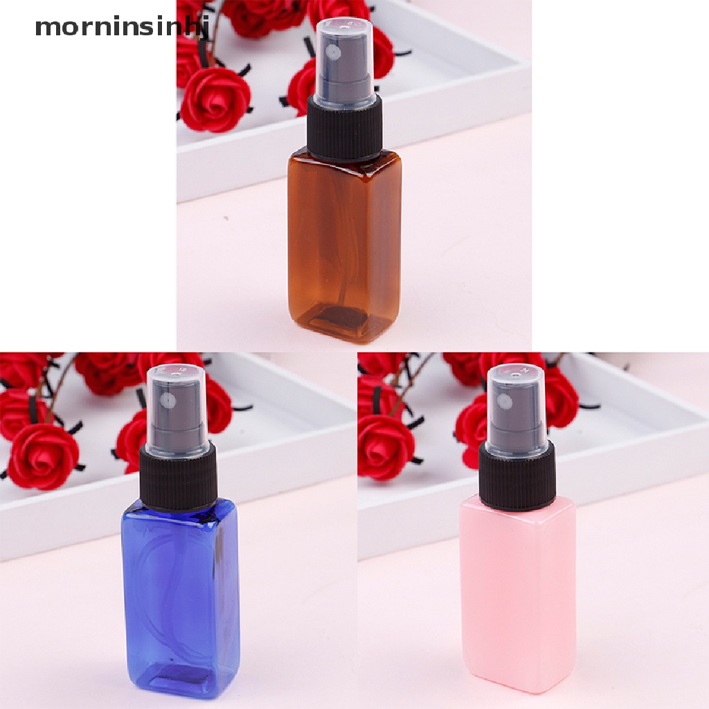 Mornin Botol Parfum Spray Atomizer Kosong Bentuk Kotak Bahan Plastik Ukuran 30ml