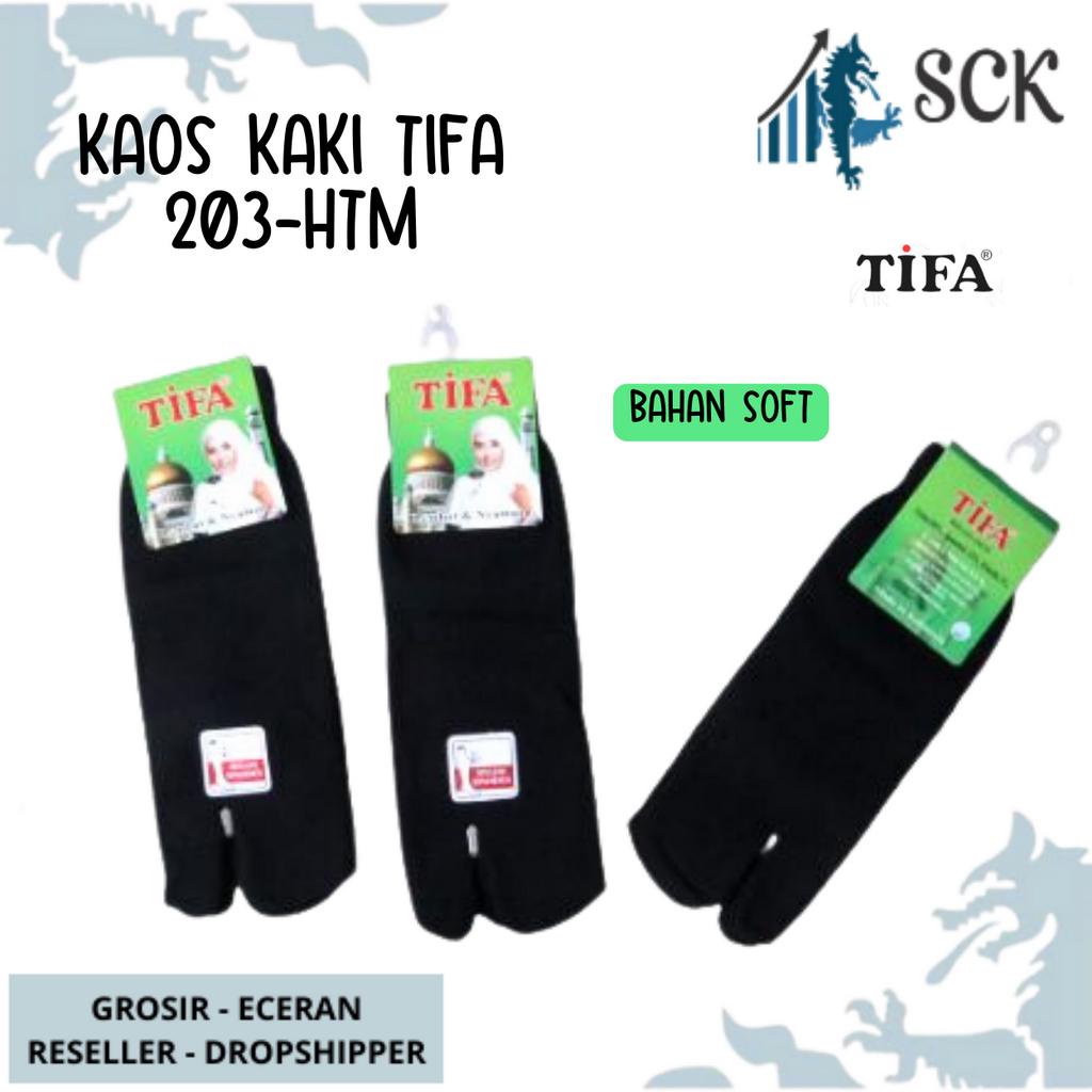 Kaos Kaki Wanita TIFA 203 Tumit Muslim Warna Hitam / Kaos Kaki Wanita Muslimah TUMIT 2 Jari