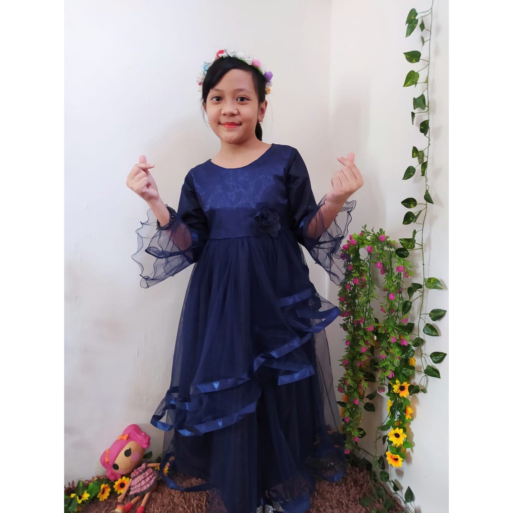 BAJU PESTA ANAK PEREMPUAN MUSLIMAH DRESS | Shopee Indonesia