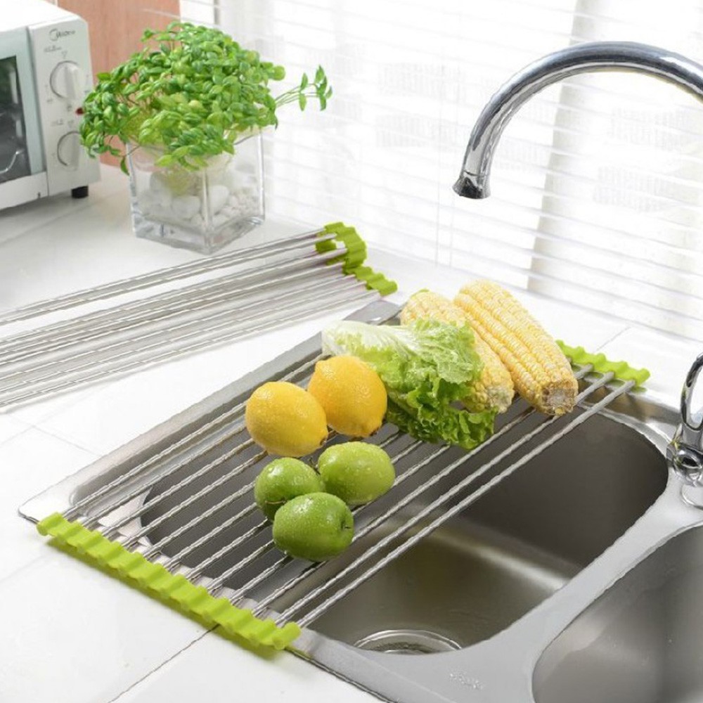 TIRISAN SAYUR, BUAH, DAGING - STAINLESS SINK DRYING RACK