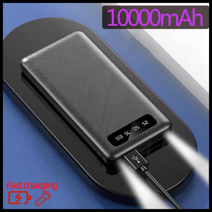 Power Bank Dual Usb Lcd Basike 10000 Mah Mini Murah Fast Charging 2