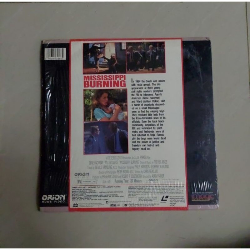 Kaset Laserdisc Mississippi Burning