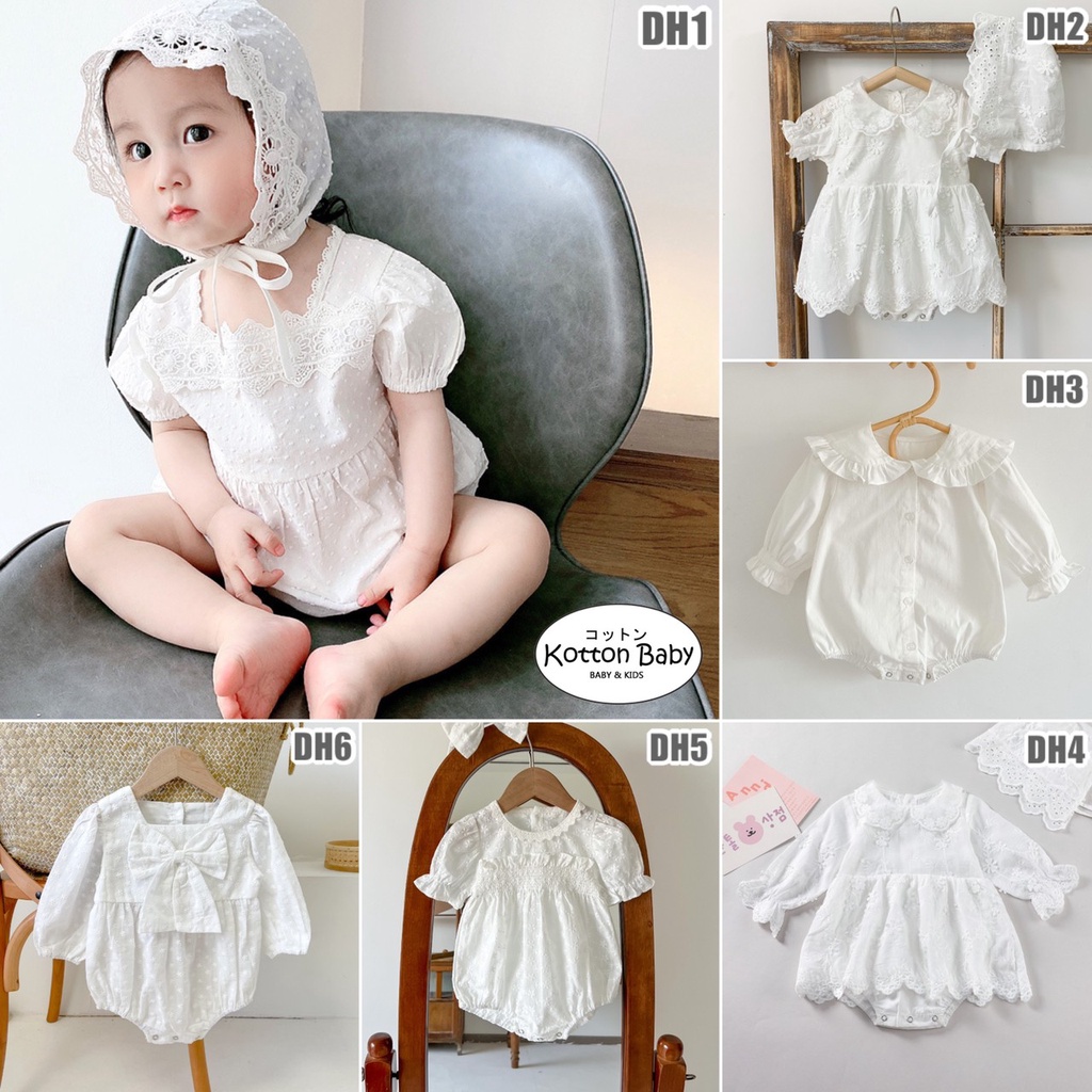 0-18bln [Premium impor] JUMPER ANAK PUTIH LACE JUMPSUIT ROMPER PAKAIAN BAYI BAJU PEREMPUAN catalog DDWJ DH