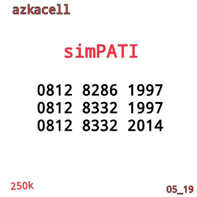 Nomor cantik simpati seri tahun 1997,2014 rapi murah terbaru n2