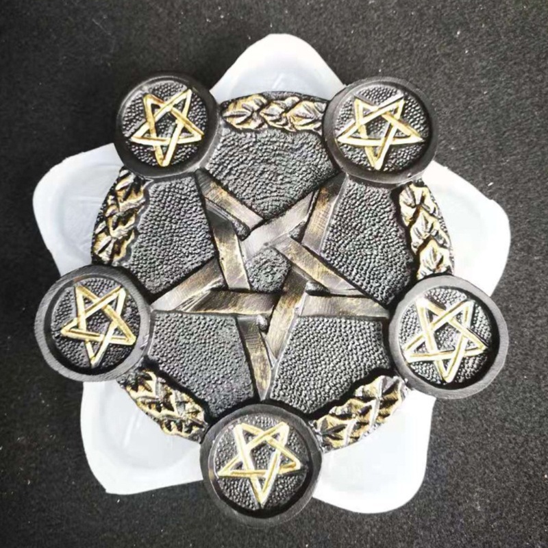 Siy Cetakan Resin Epoksi Bentuk Astrologi Pentacle Altar Untuk Kerajinan Tangan Diy