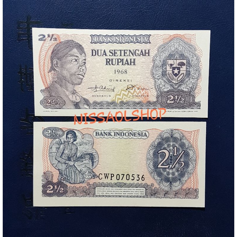 2 1/2 RUPIAH JENDRAL SUDIRMAN TH 1968