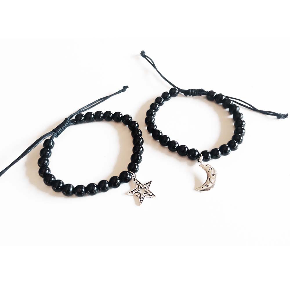 Gelang Couple Mote Kecil Bulan Bintang