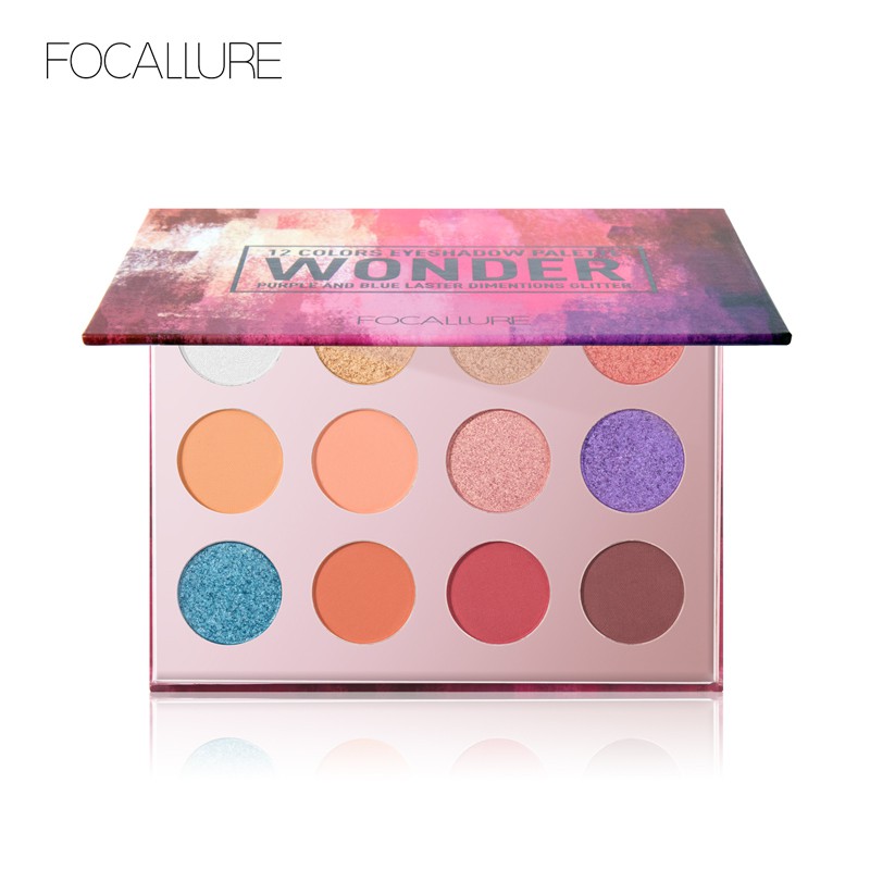 FA61 3 FOCALLURE 12 Colors Eyeshadow Palette Eye Makeup