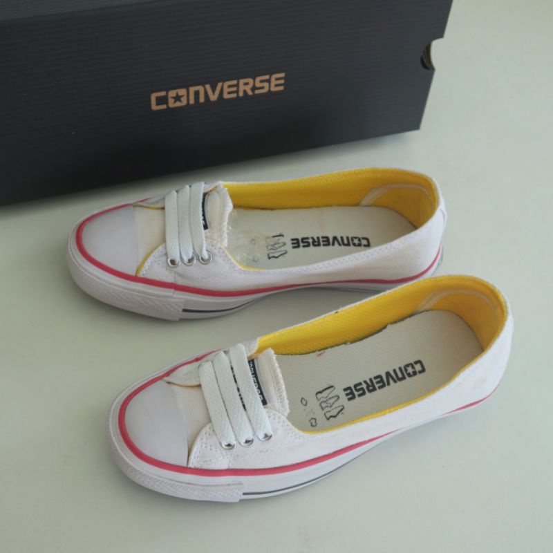 sepatu slip on wanita converse putih sneakers slip on all star putih wanita