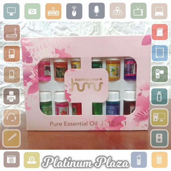 Taffware Pure Aroma Essential Fragrance Minyak Aromatherapy 12 in 1 3ml - Humi D23860`1W6YIY-