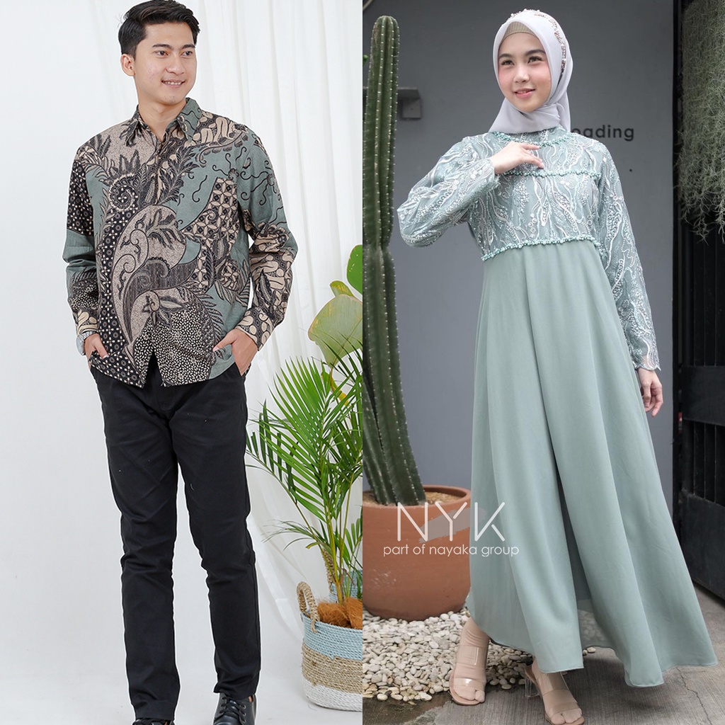 COUPLE LEBARAN - Couple Wisuda Kekinian - Couple Tunangan Terbaru - Couple Lamaran Termurah - Couple Maxi Liliana Ori Terupdate - COUPLE GAMIS BROKAT TERLARIS