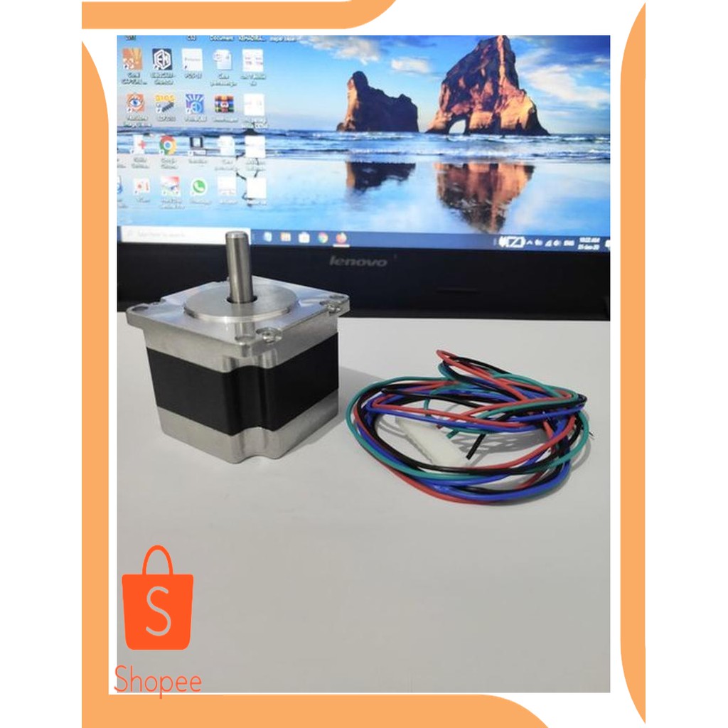 Dijual perkakas Motor nema 23 nema23 stepper motor bipolar 4 cable CNC DIY  Limited