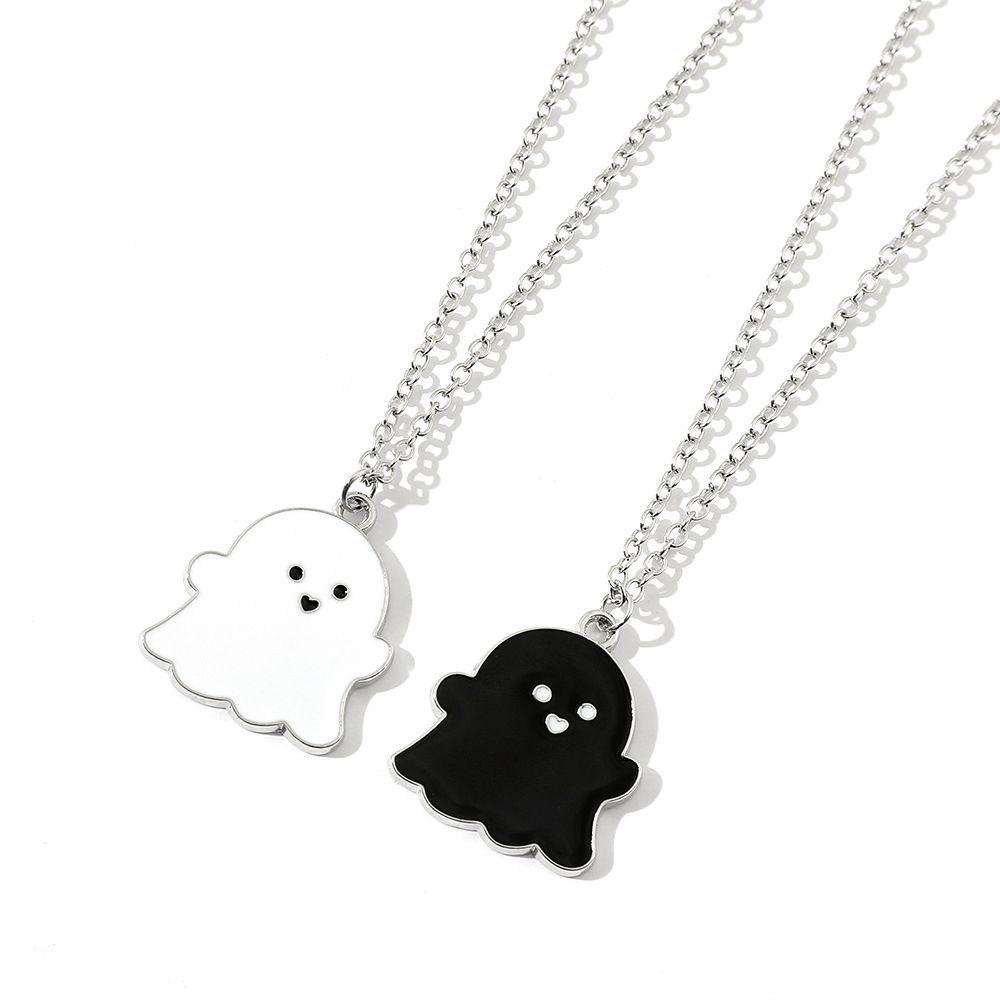 Needway Hantu Gantungan Kunci Minoritas Rantai Keren Perhiasan Aksesoris Anak Hadiah Halloween Kartun Kalung