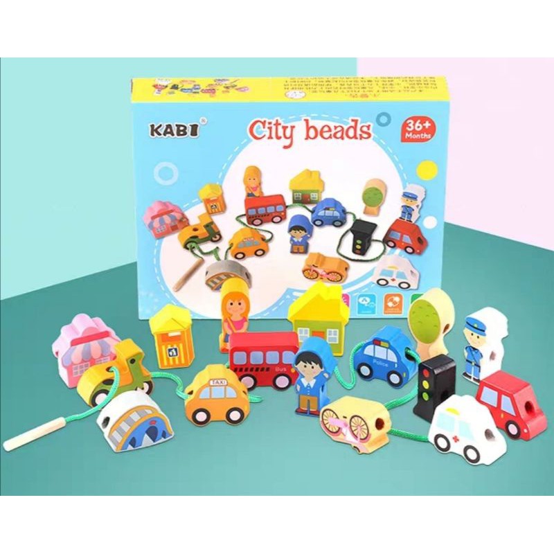 KABI wooden string beads