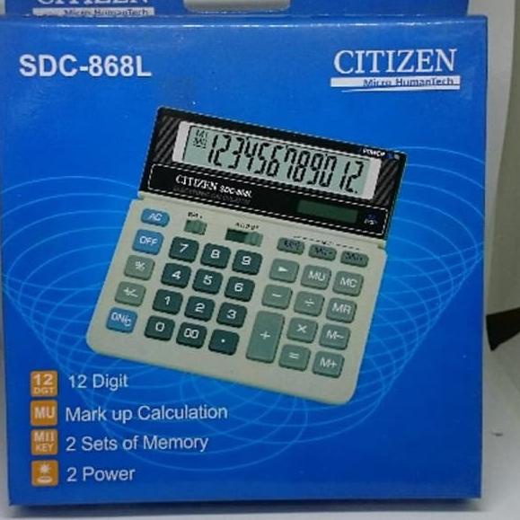 

KODE1s6Rg--Kalkulator CITIZEN SDC 868 L Kalkulator 12 Digit Sudah Termasuk Baterai