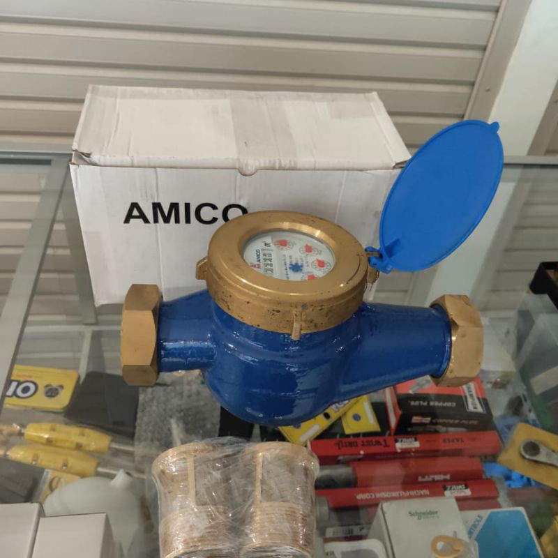 meteran air kuningan amico 1.5 inch