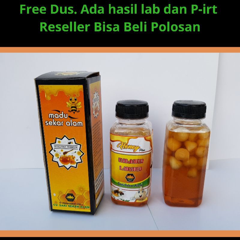 PROMO Madu bawang lanang / bawang tunggal 350 gram free dus box